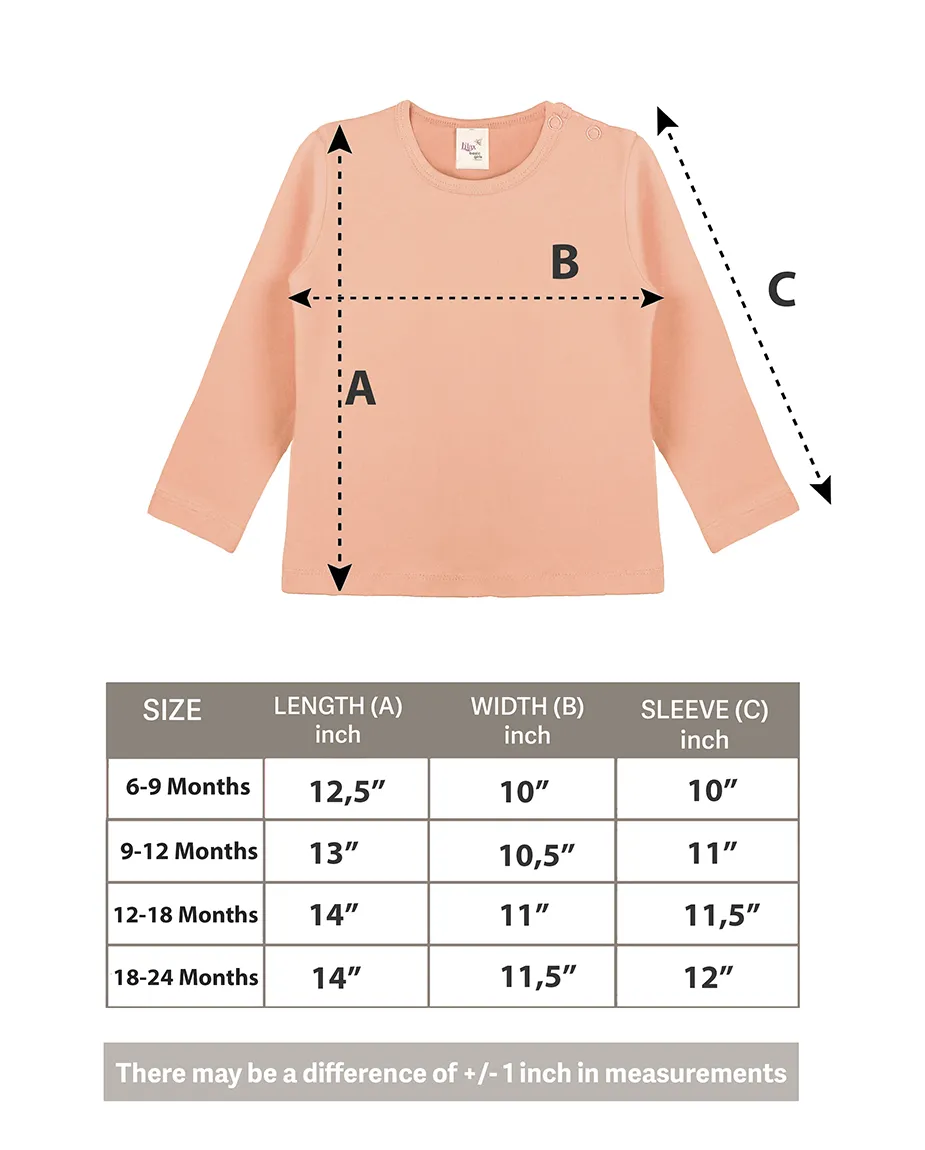 Baby Cotton Long Sleeve Basic Crewneck T-Shirt