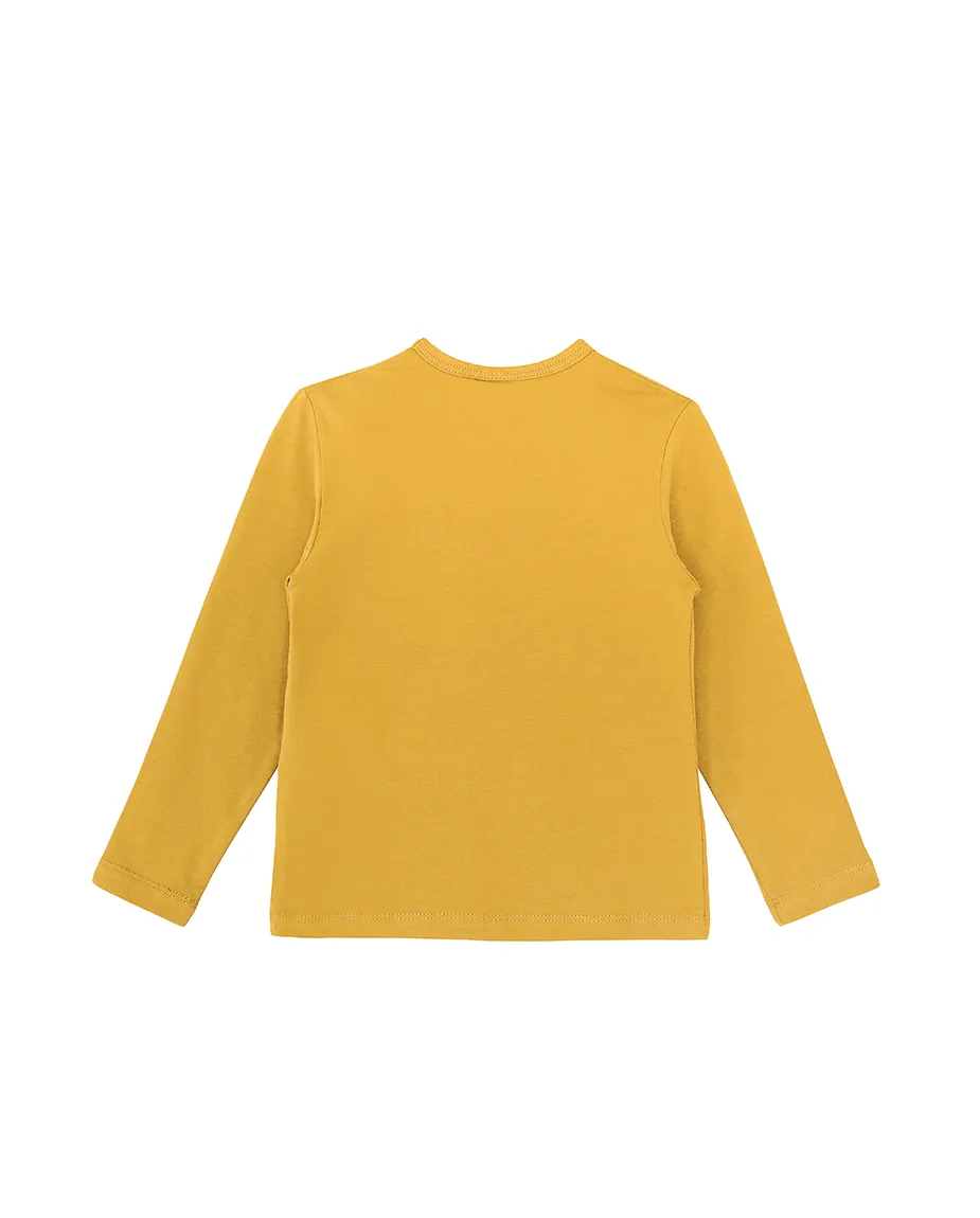 Baby Cotton Long Sleeve Basic Crewneck T-Shirt