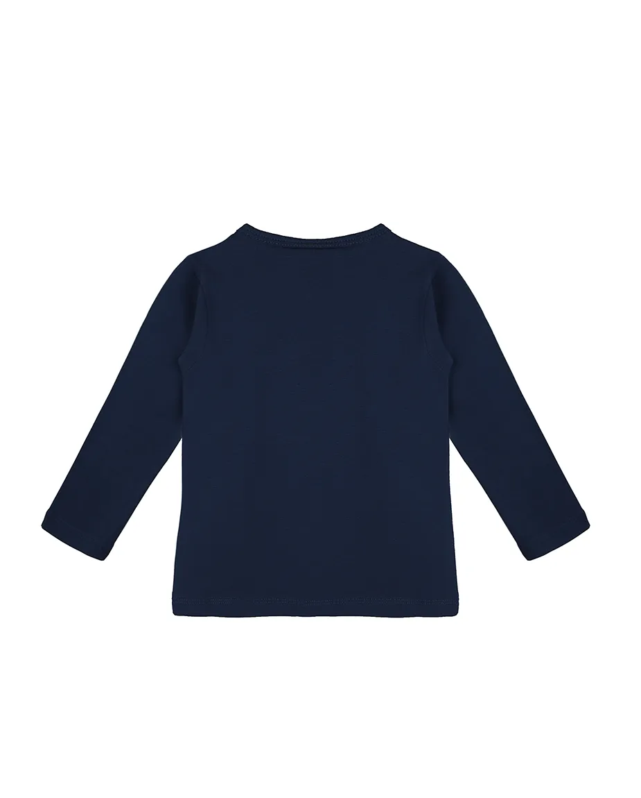 Baby Cotton Long Sleeve Basic Crewneck T-Shirt