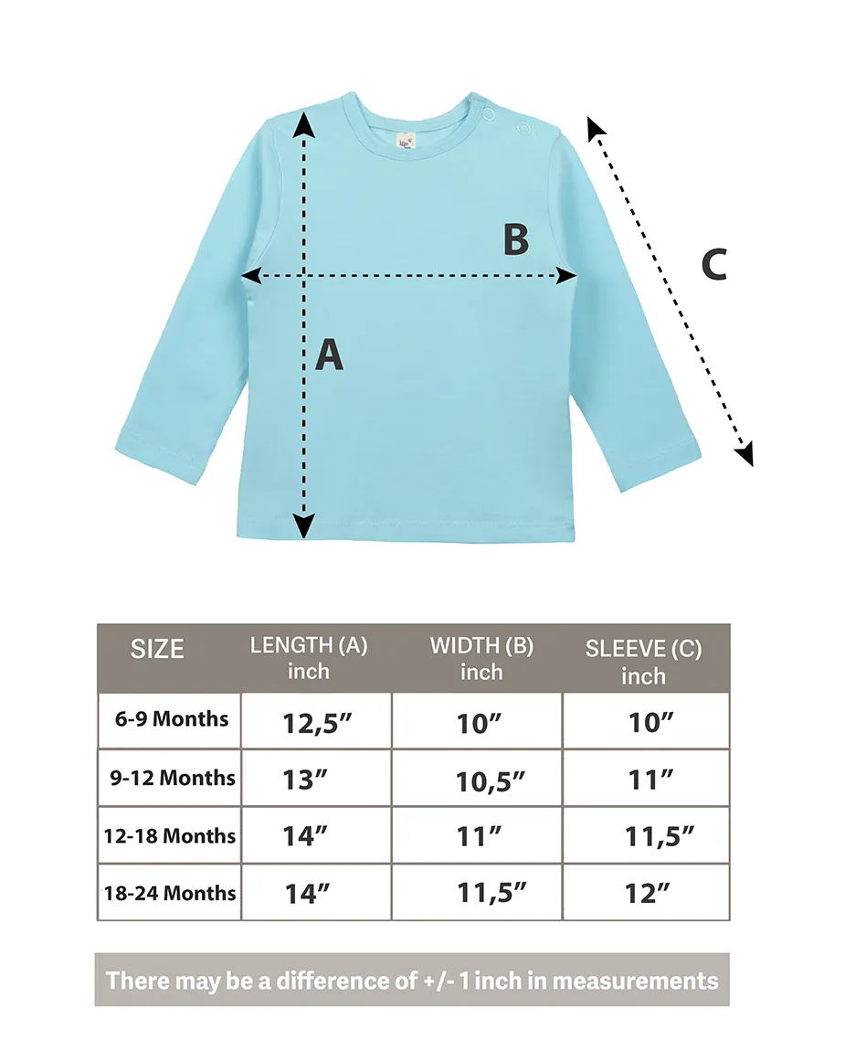 Baby Cotton Long Sleeve Basic Crewneck T-Shirt