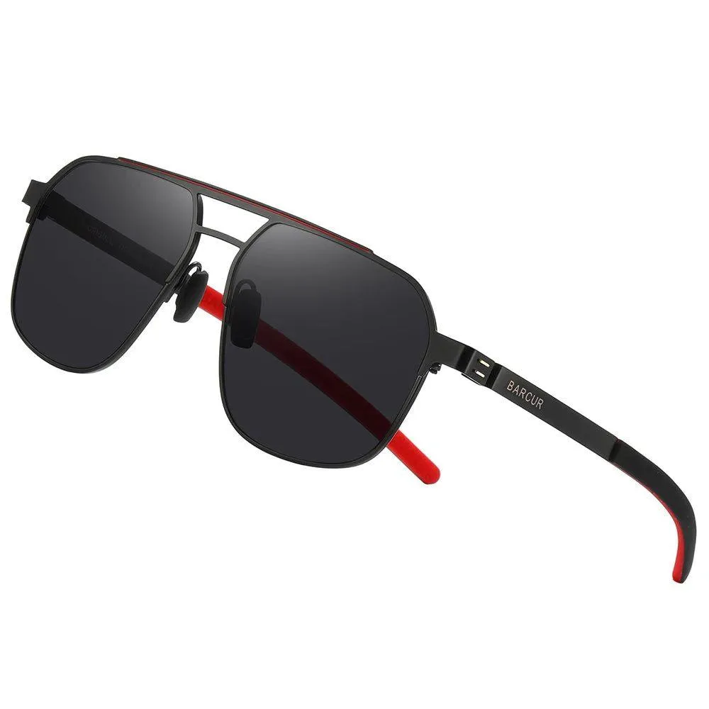 Barcur Women's Stylish Polarized Square Sunglasses with UV400 Protection