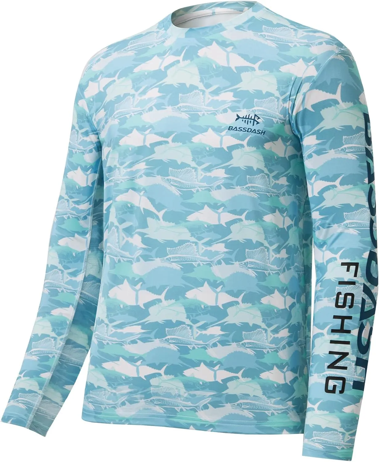 BASSDASH Mens Camo Fishing Shirts UPF 50  Long Sleeve Quick Dry Lightweight T-Shirts for Outdoor Hiking Kayaking FS37M