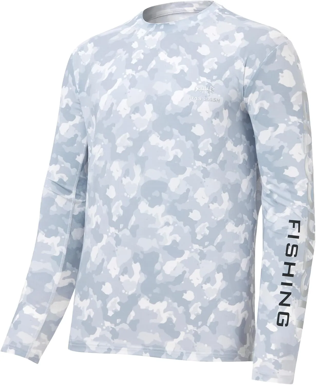BASSDASH Mens Camo Fishing Shirts UPF 50  Long Sleeve Quick Dry Lightweight T-Shirts for Outdoor Hiking Kayaking FS37M