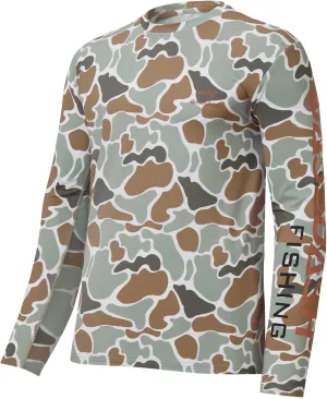 BASSDASH Mens Camo Fishing Shirts UPF 50  Long Sleeve Quick Dry Lightweight T-Shirts for Outdoor Hiking Kayaking FS37M