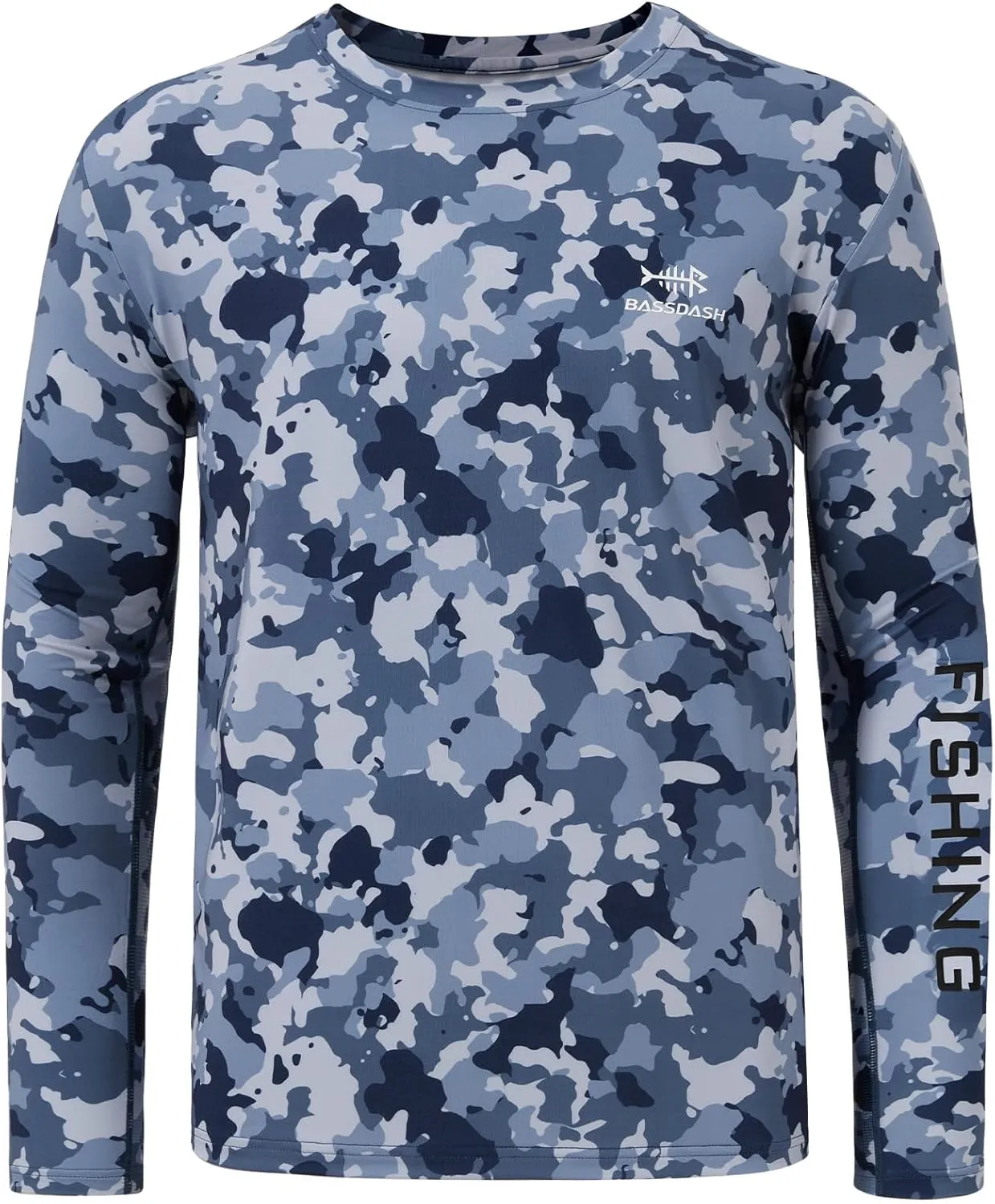 BASSDASH Mens Camo Fishing Shirts UPF 50  Long Sleeve Quick Dry Lightweight T-Shirts for Outdoor Hiking Kayaking FS37M