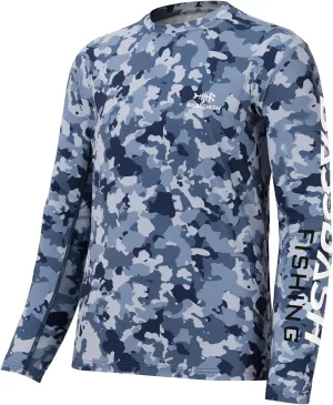 BASSDASH Mens Camo Fishing Shirts UPF 50  Long Sleeve Quick Dry Lightweight T-Shirts for Outdoor Hiking Kayaking FS37M
