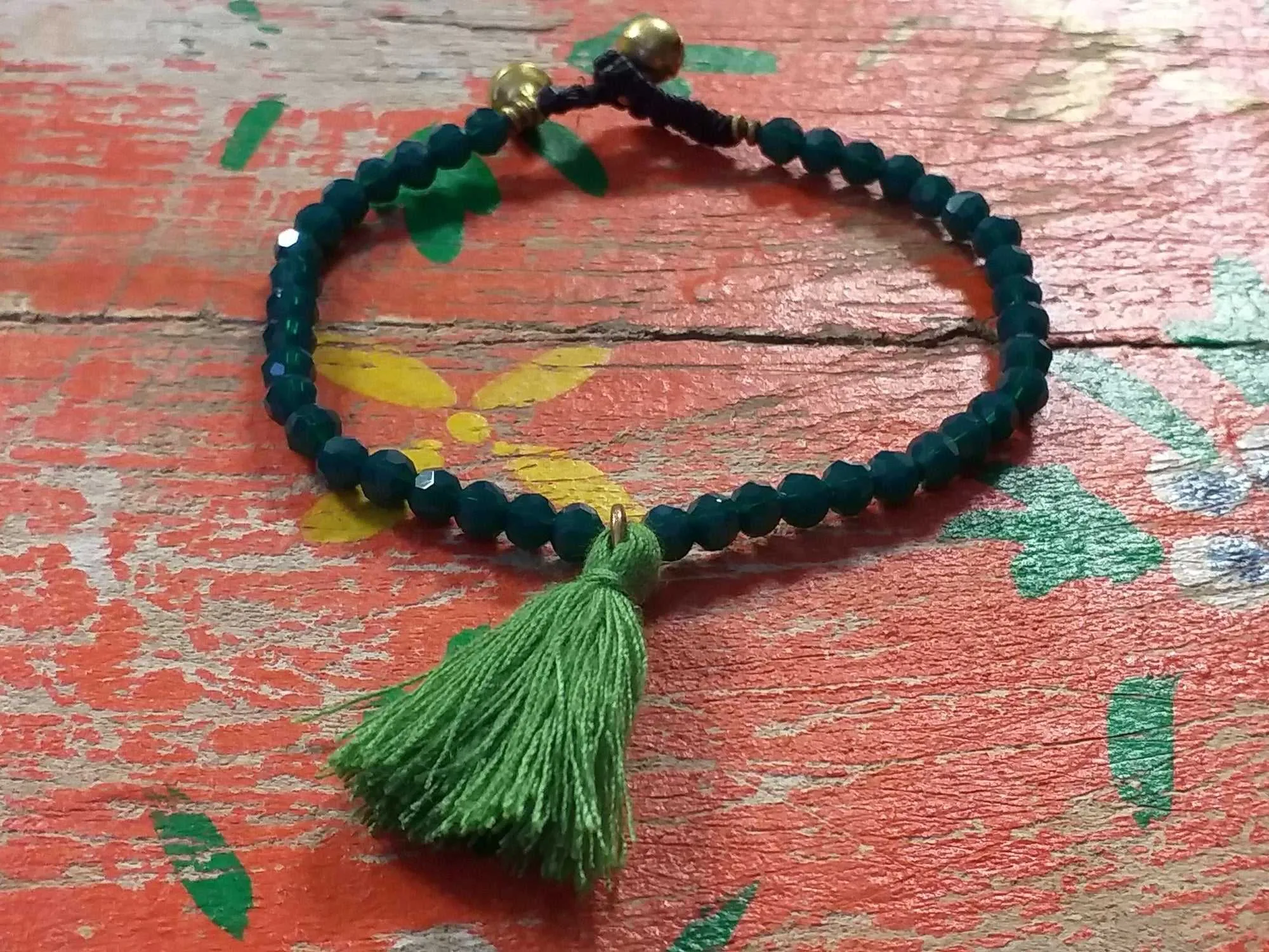 Bead and Tassel Bracelet