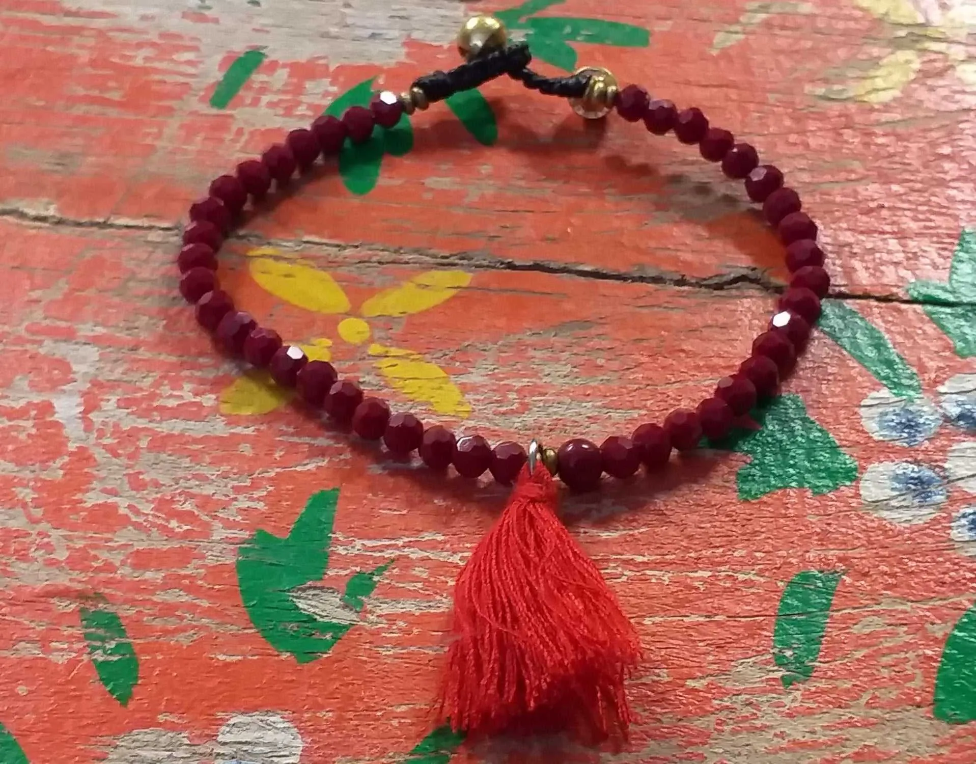 Bead and Tassel Bracelet