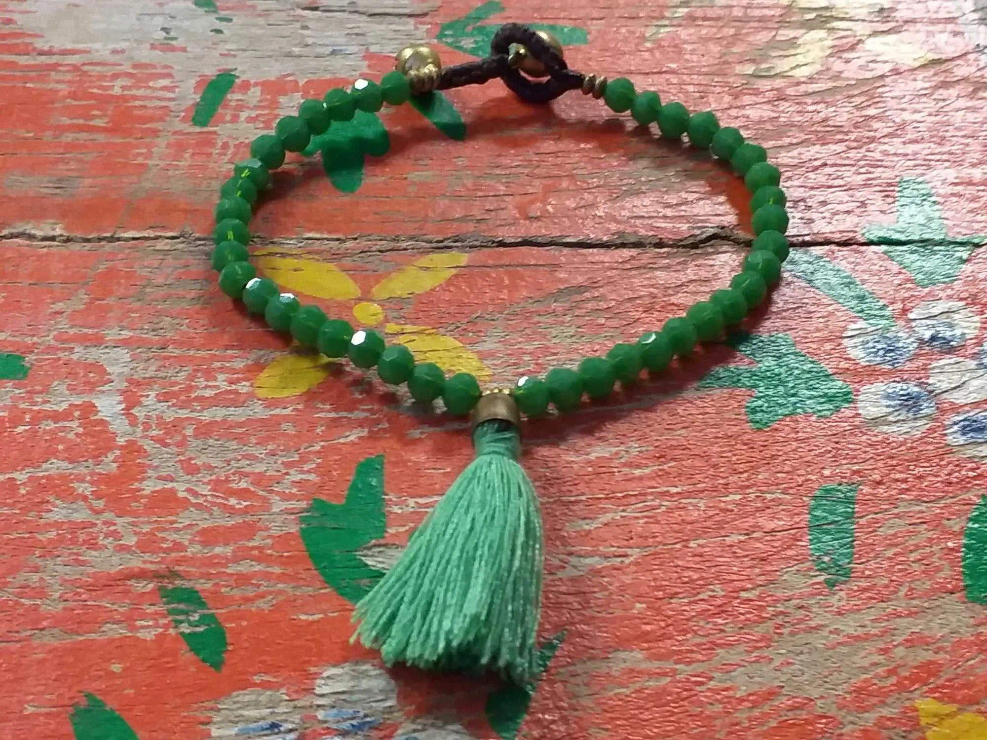 Bead and Tassel Bracelet