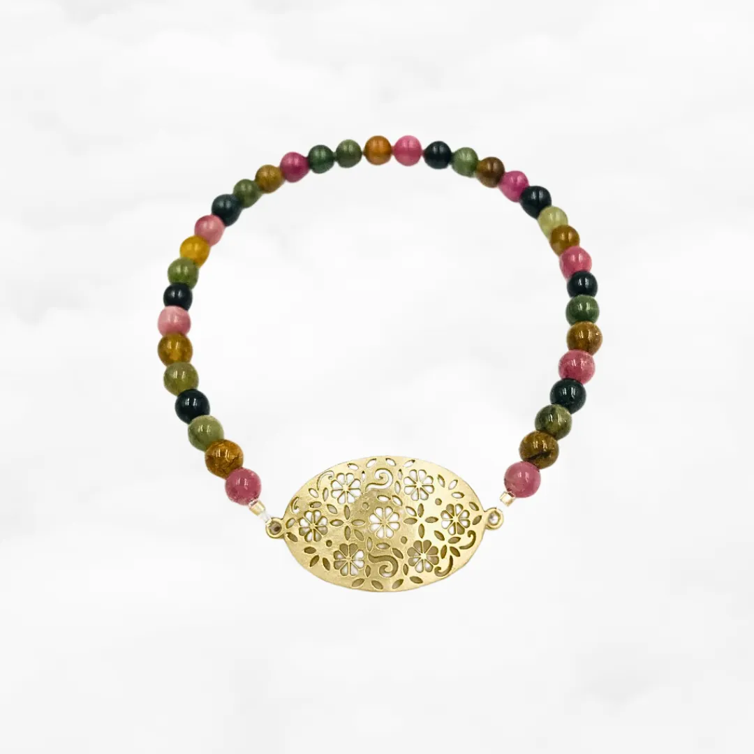 Beaded Tourmaline Bracelet 4mm