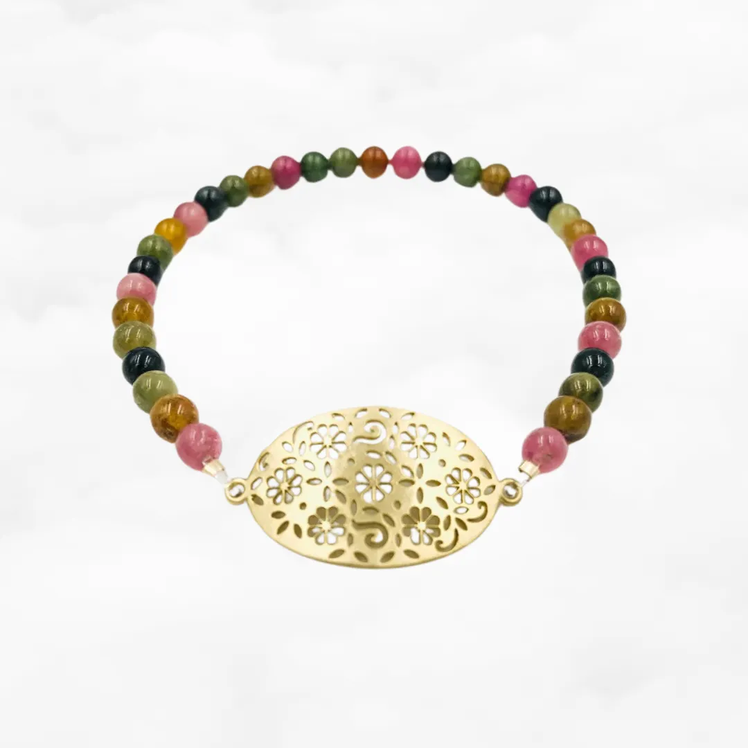 Beaded Tourmaline Bracelet 4mm