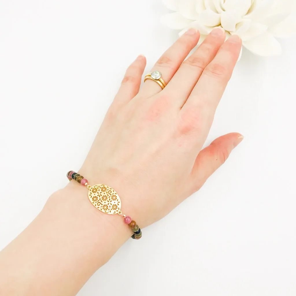 Beaded Tourmaline Bracelet 4mm
