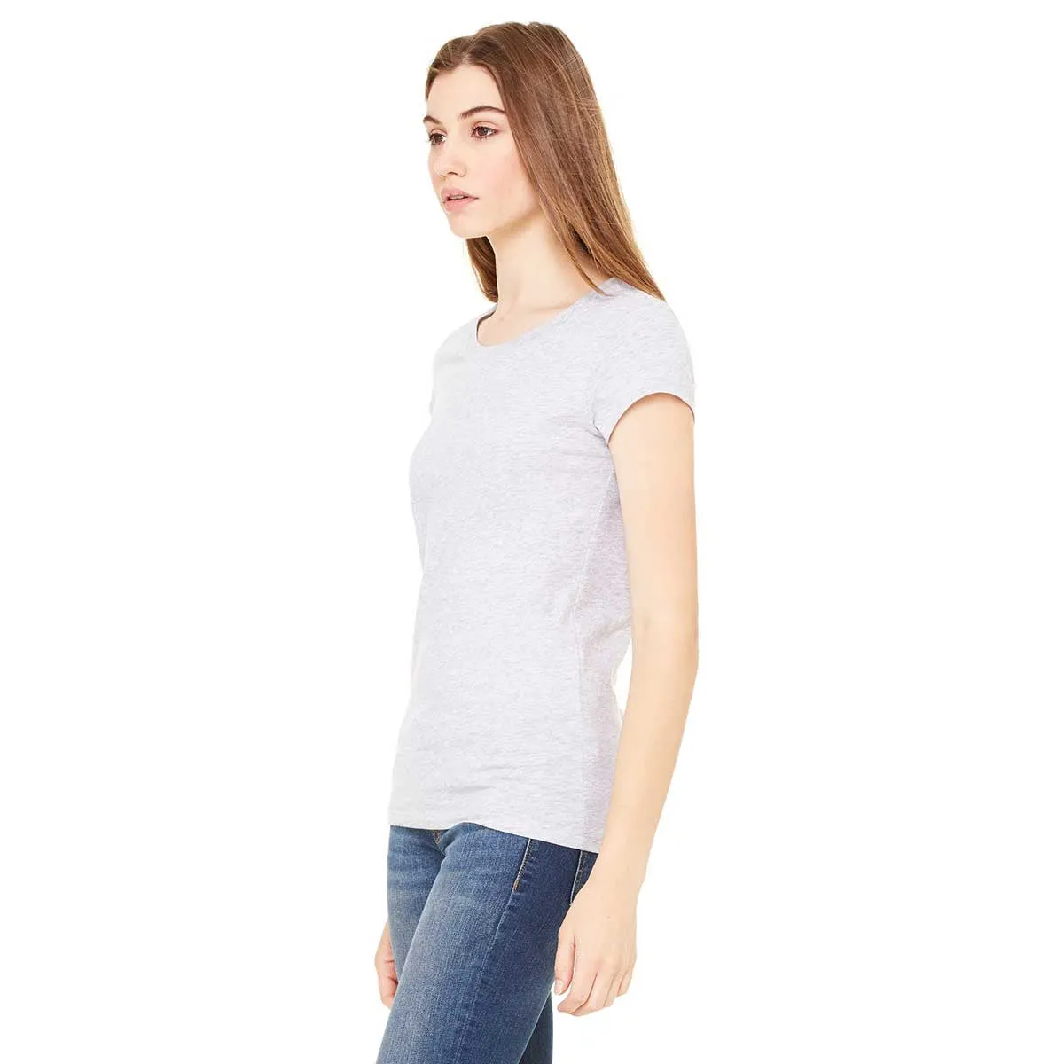 Bella   Canvas Women's Athletic Heather Sheer Jersey Short-Sleeve T-Shirt