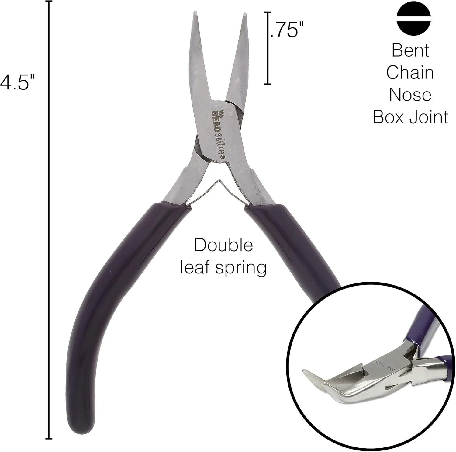 Bent Chain-Nose Pliers for Crafting and Repair, Jewelry Making Supplies