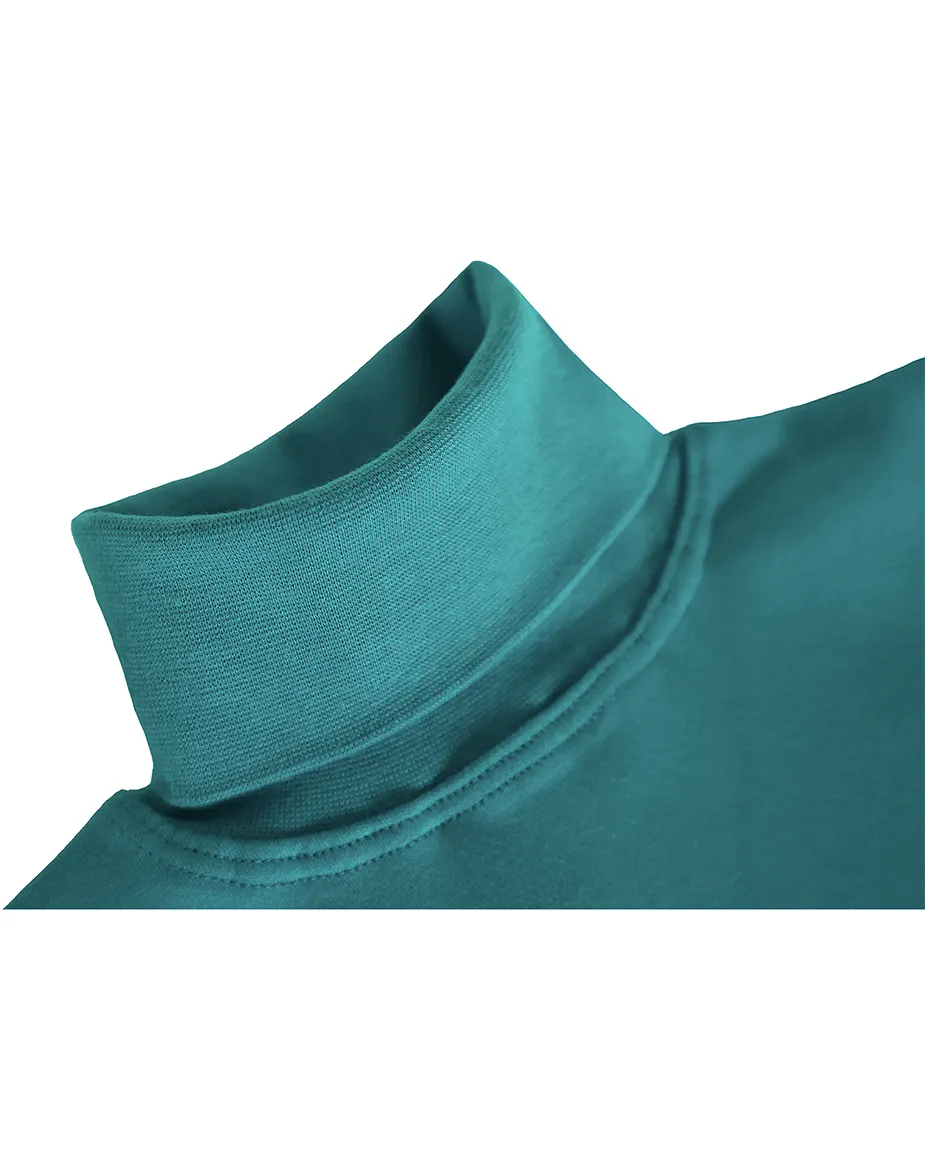 Big Girl Cotton Long Sleeve Solid Turtleneck T-Shirt