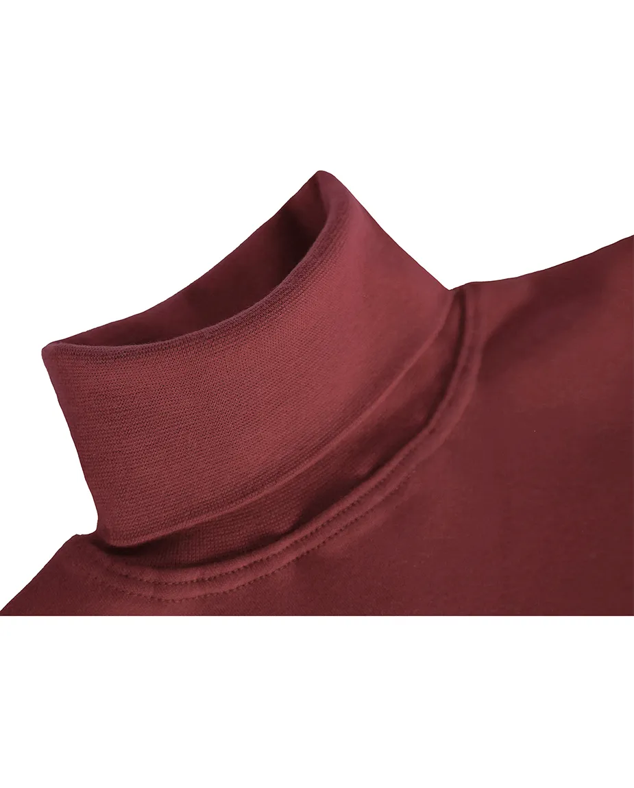 Big Girl Cotton Long Sleeve Solid Turtleneck T-Shirt