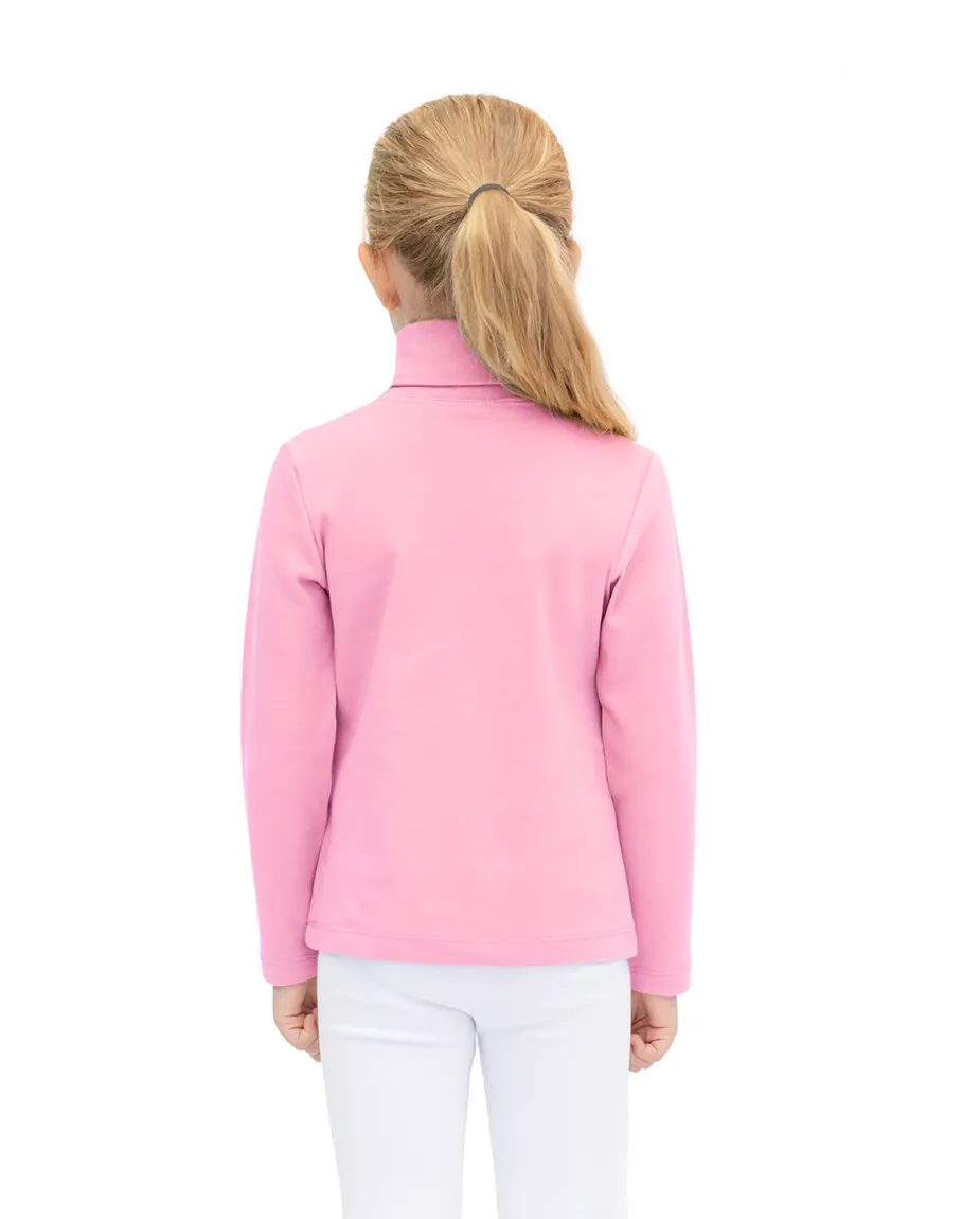 Big Girl Cotton Long Sleeve Solid Turtleneck T-Shirt