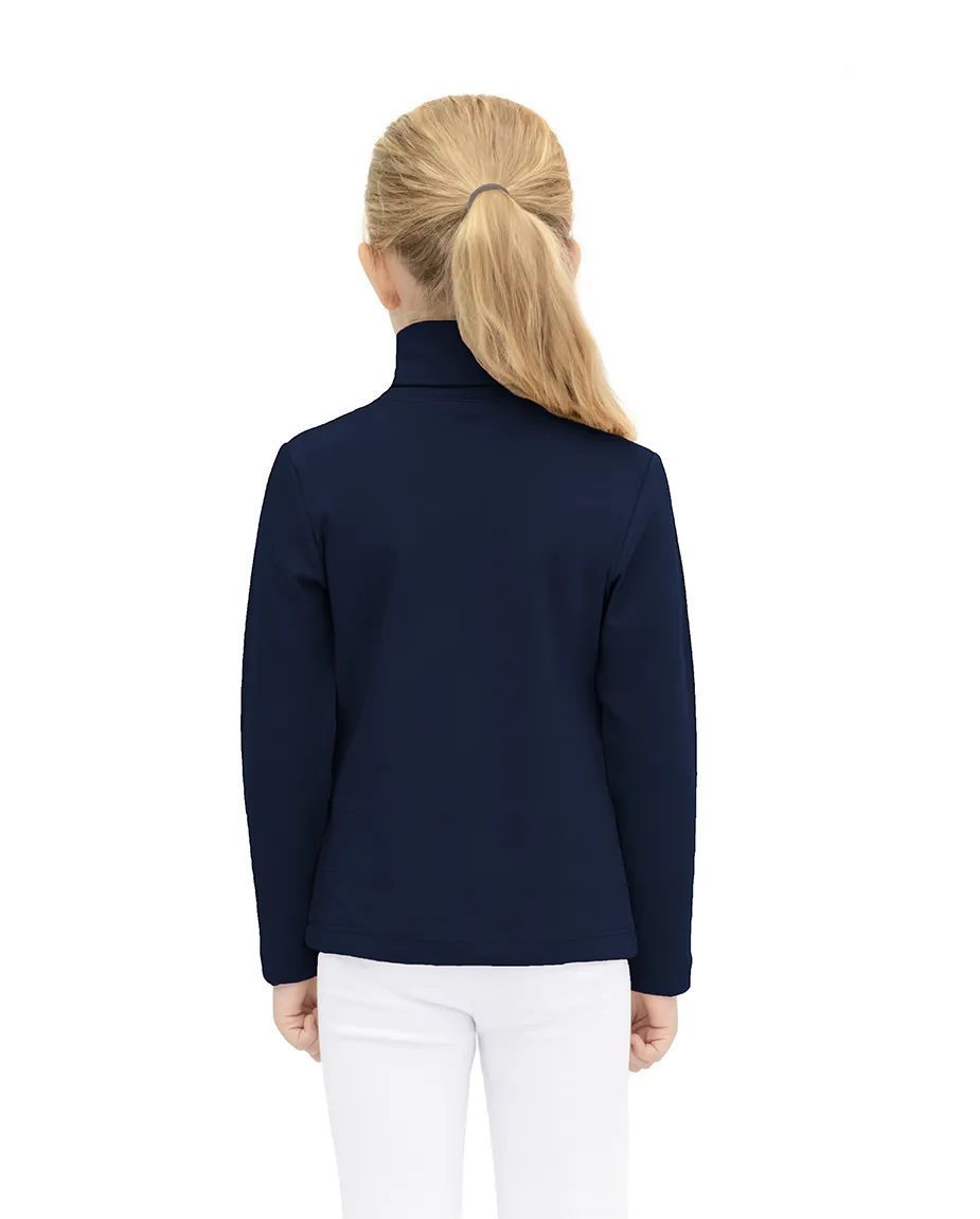 Big Girl Cotton Long Sleeve Solid Turtleneck T-Shirt