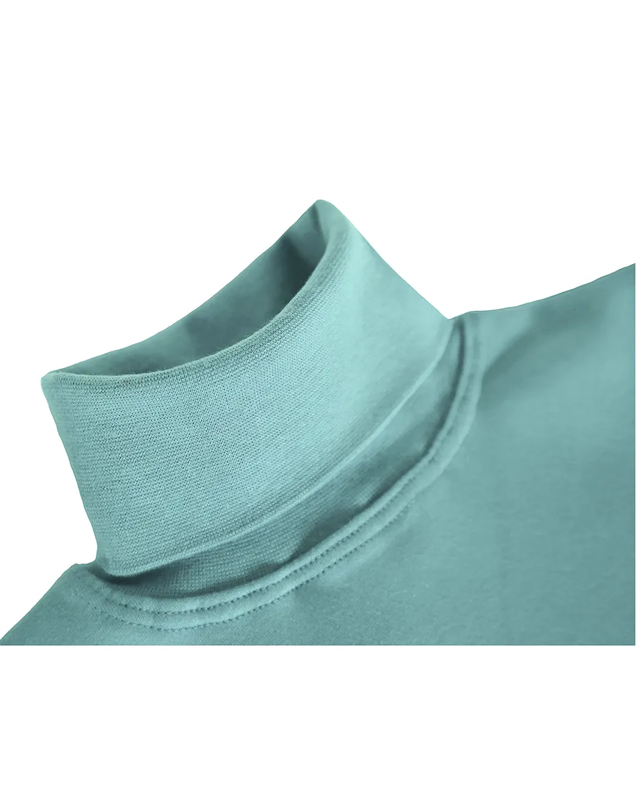 Big Girl Cotton Long Sleeve Solid Turtleneck T-Shirt