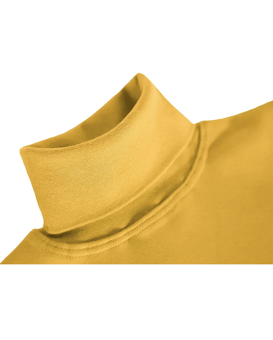 Big Girl Cotton Long Sleeve Solid Turtleneck T-Shirt
