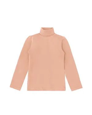 Big Girl Cotton Long Sleeve Solid Turtleneck T-Shirt