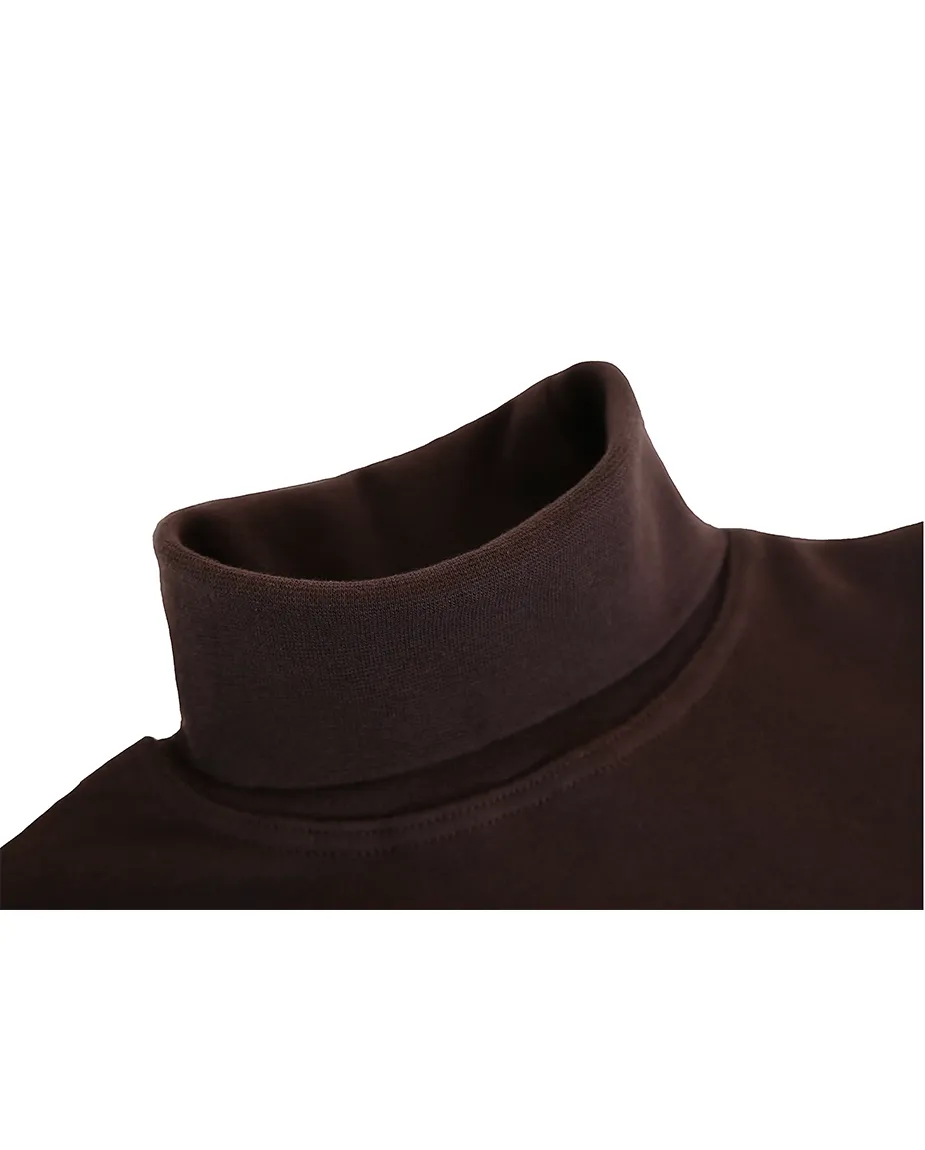 Big Girl Cotton Long Sleeve Solid Turtleneck T-Shirt