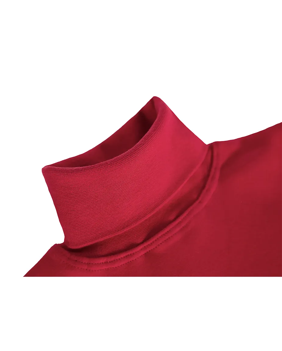 Big Girl Cotton Long Sleeve Solid Turtleneck T-Shirt