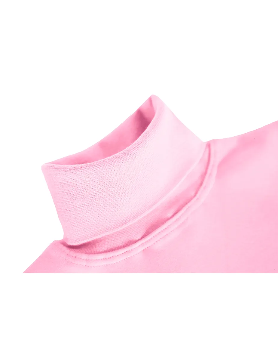Big Girl Cotton Long Sleeve Solid Turtleneck T-Shirt