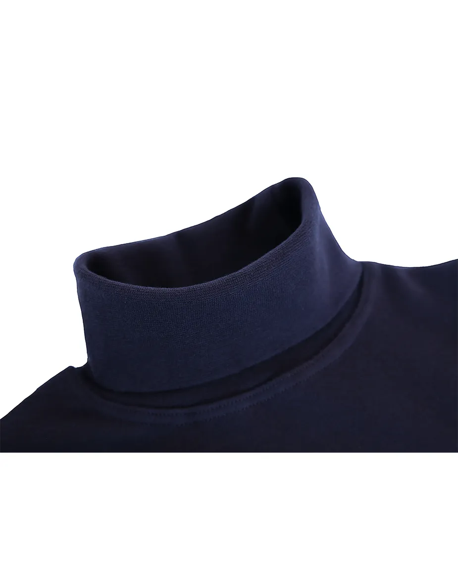 Big Girl Cotton Long Sleeve Solid Turtleneck T-Shirt