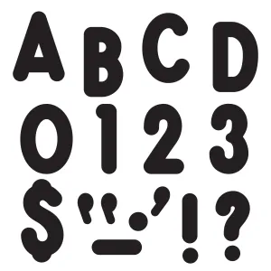 Black 7" Billboard Uppercase Ready Letters®, 3 Packs