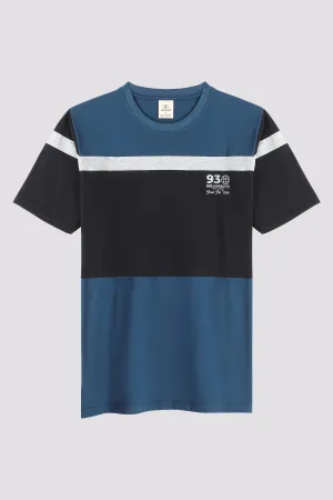 Black & Blue Cut & Sew T-Shirt - S24 - MT0350R