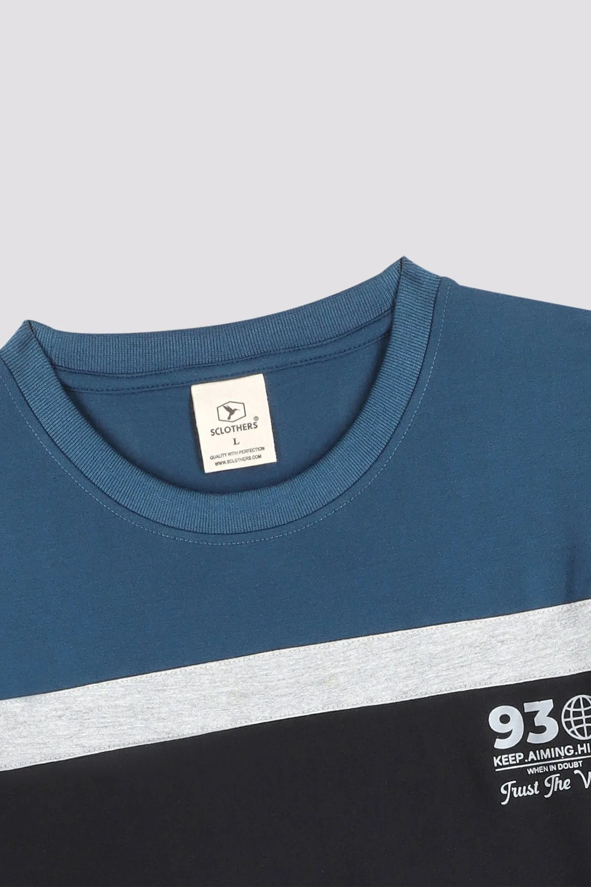 Black & Blue Cut & Sew T-Shirt - S24 - MT0350R