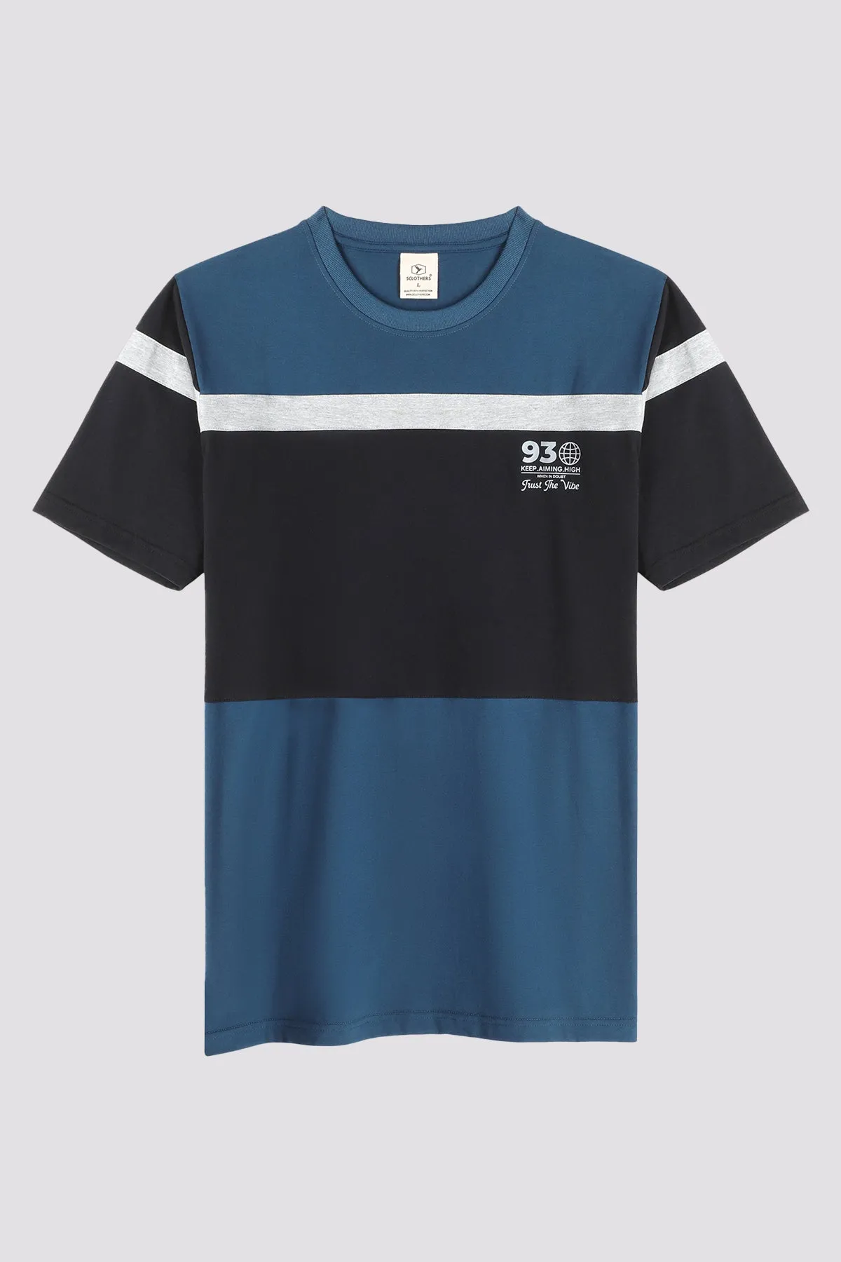 Black & Blue Cut & Sew T-Shirt - S24 - MT0350R