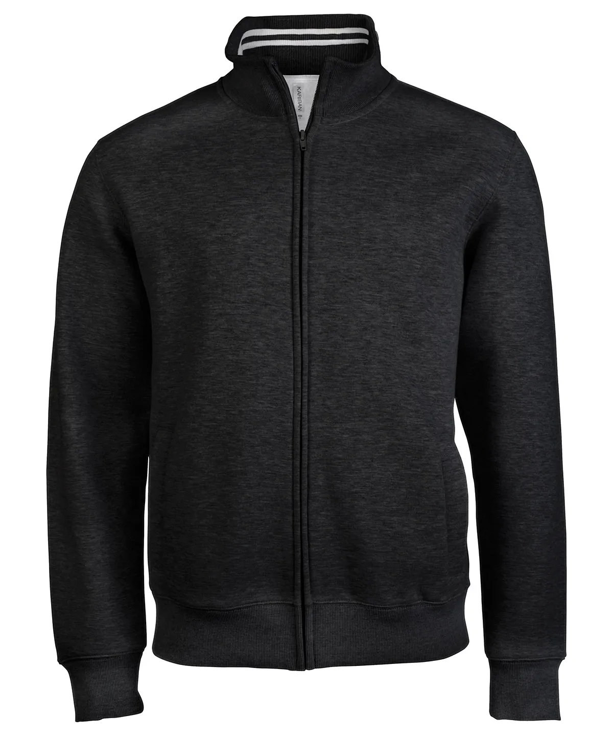 Black - Men's full zip sweat jacket