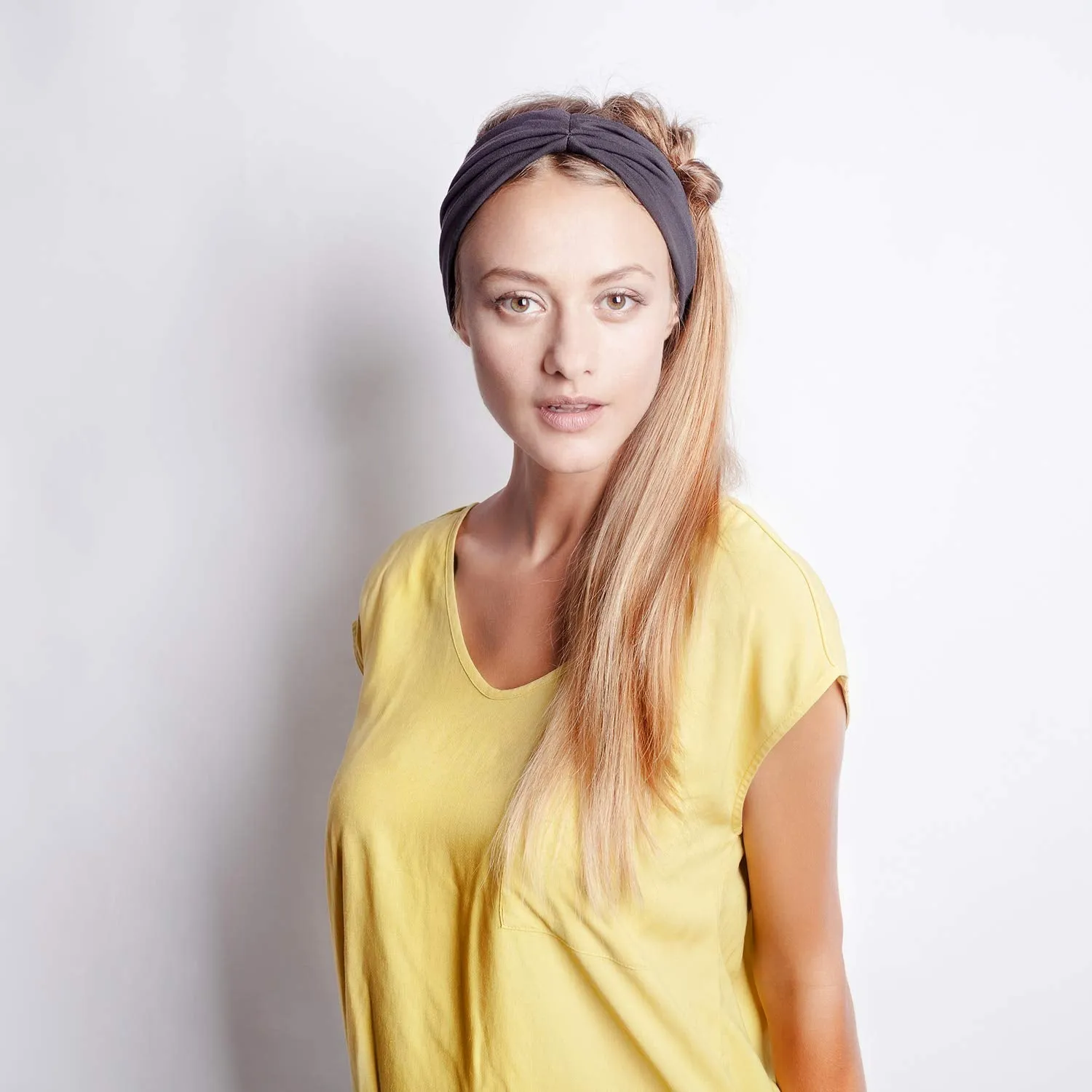 BLOM Original Boho 2-Pack Headbands for Women- Non-Slip Knotted Headband- Women Hair Band Made in Bali- 6" Wide Multistyle Elastic Head Wrap Perfect for Running, Yoga, Travel, Workouts & Fashion