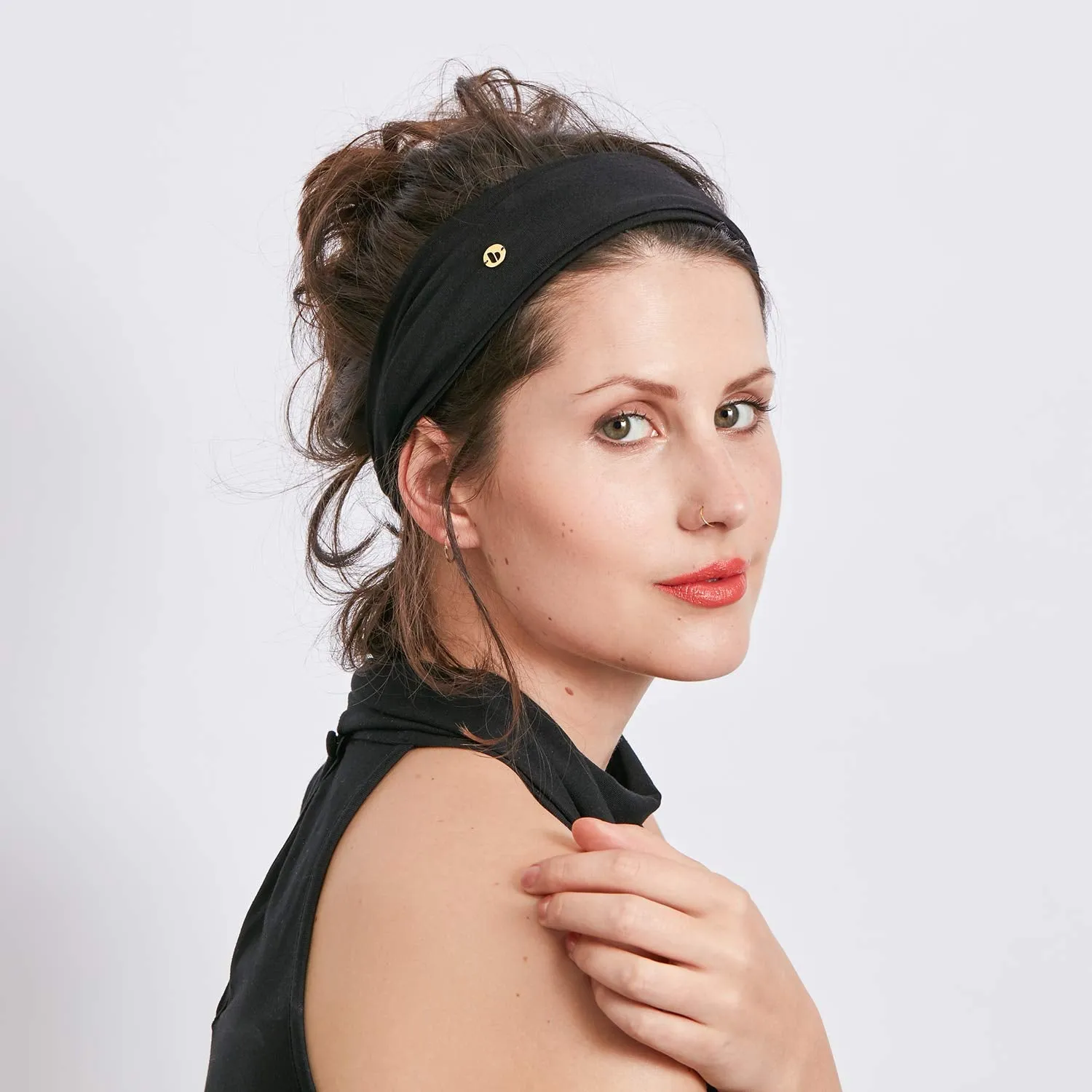 BLOM Original Boho 2-Pack Headbands for Women- Non-Slip Knotted Headband- Women Hair Band Made in Bali- 6" Wide Multistyle Elastic Head Wrap Perfect for Running, Yoga, Travel, Workouts & Fashion