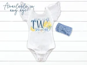 Blue Lemonade Two Sweet One Lemon Birthday Top
