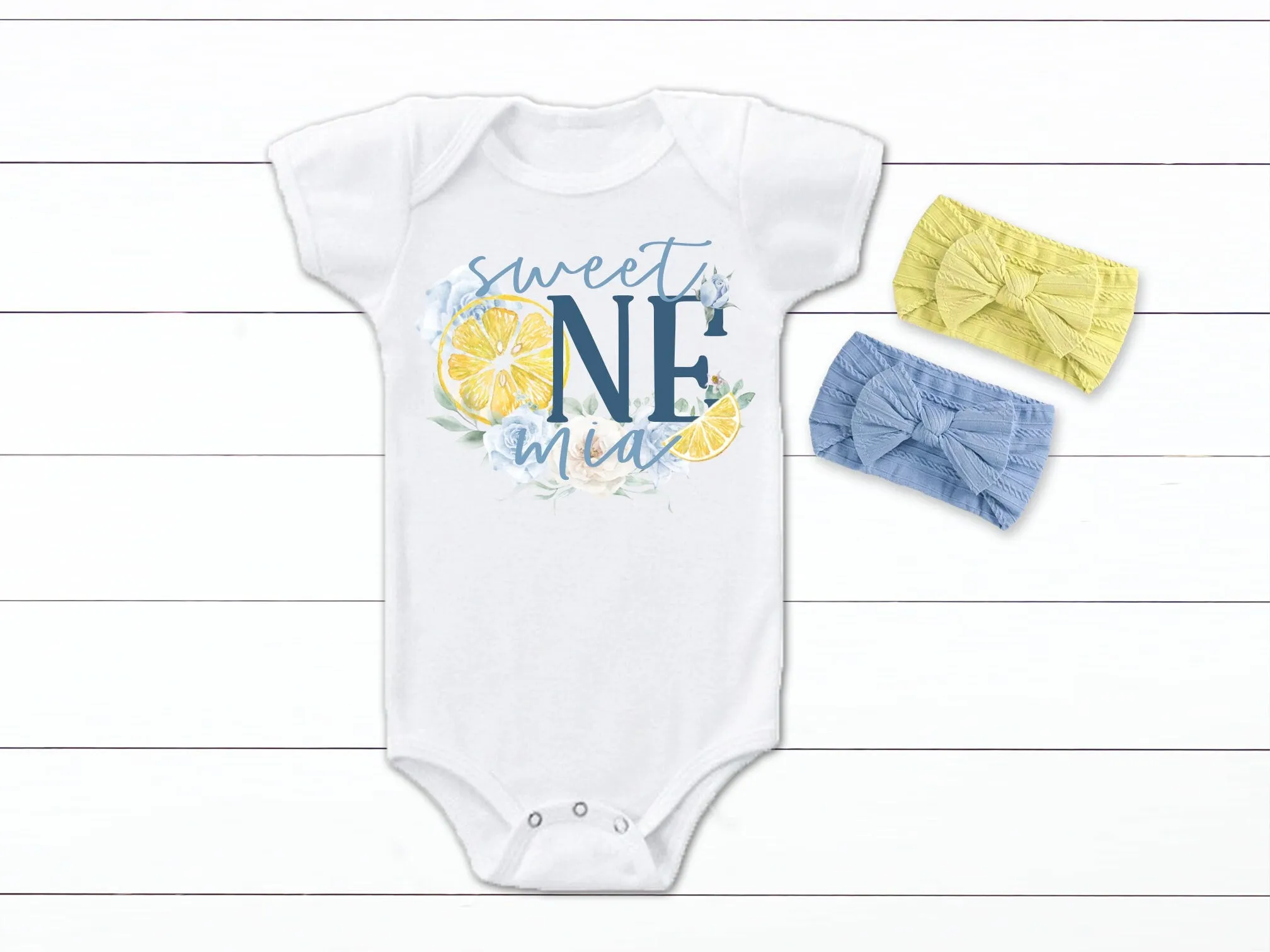 Blue Lemonade Two Sweet One Lemon Birthday Top