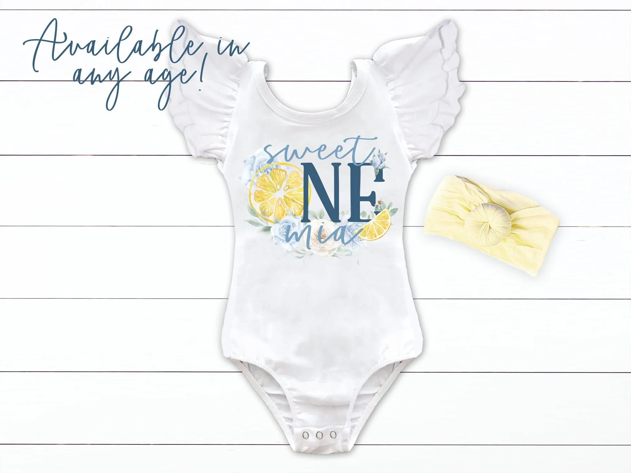 Blue Lemonade Two Sweet One Lemon Birthday Top