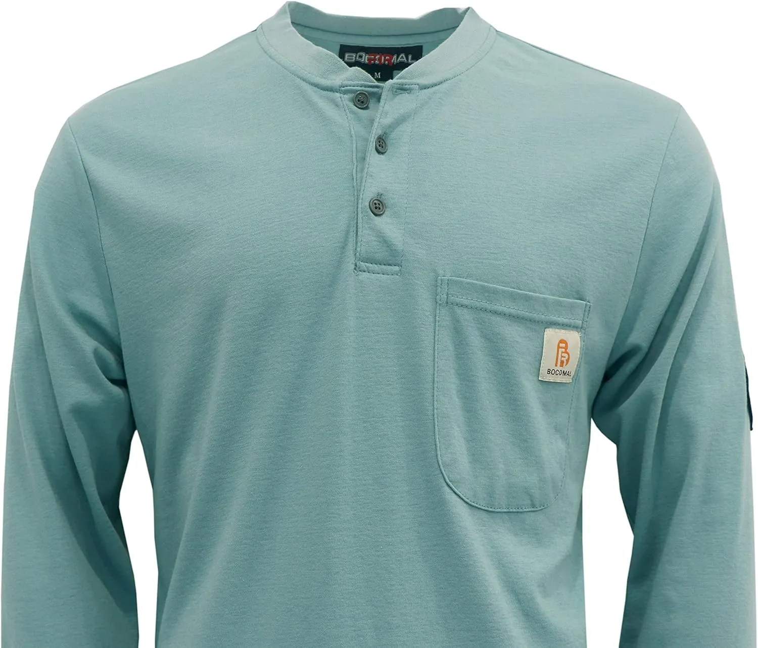 BOCOMAL FR Shirts Flame Resistant Shirt 5.5oz 100% Cotton Light Weight CAT2 Fire Retardant Henley Shirts