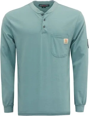 BOCOMAL FR Shirts Flame Resistant Shirt 5.5oz 100% Cotton Light Weight CAT2 Fire Retardant Henley Shirts