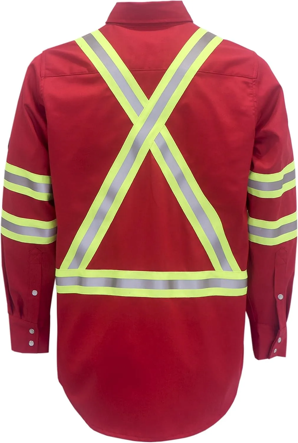 BOCOMAL FR Shirts High Visibility/Hi Vis Flame Resistant/Fire Retardant Shirt 7.5oz Men's Reflective Shirts