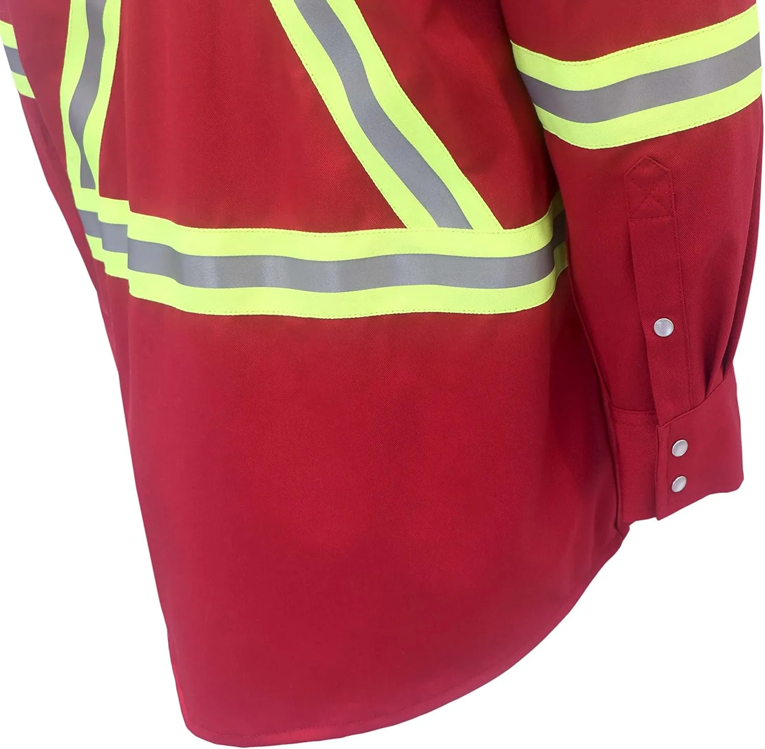 BOCOMAL FR Shirts High Visibility/Hi Vis Flame Resistant/Fire Retardant Shirt 7.5oz Men's Reflective Shirts