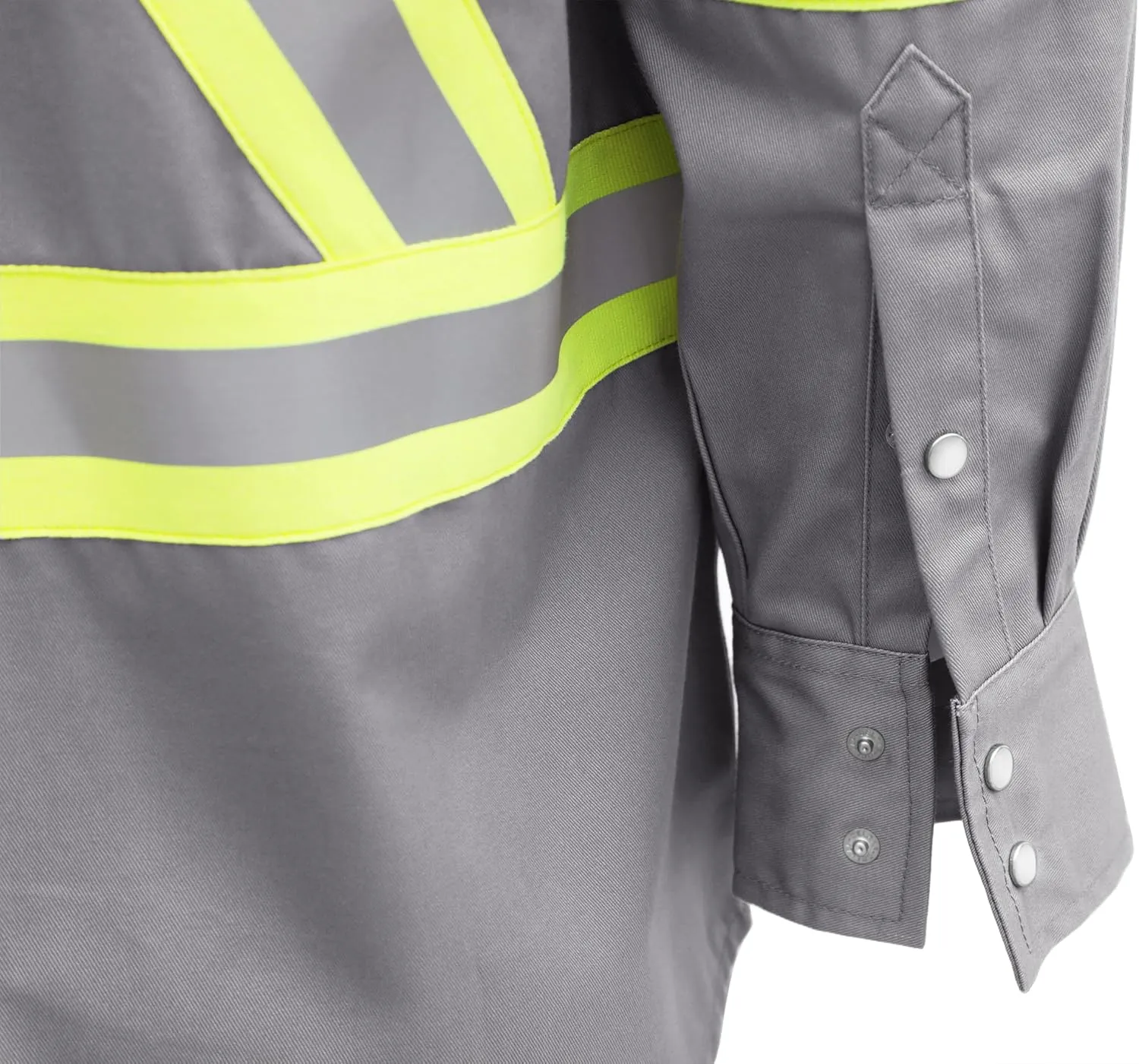BOCOMAL FR Shirts High Visibility/Hi Vis Flame Resistant/Fire Retardant Shirt 7.5oz Men's Reflective Shirts