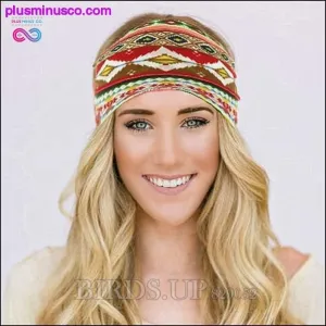 Boho Cotton Headband for Women Cashew Totem Wide Hair Bands