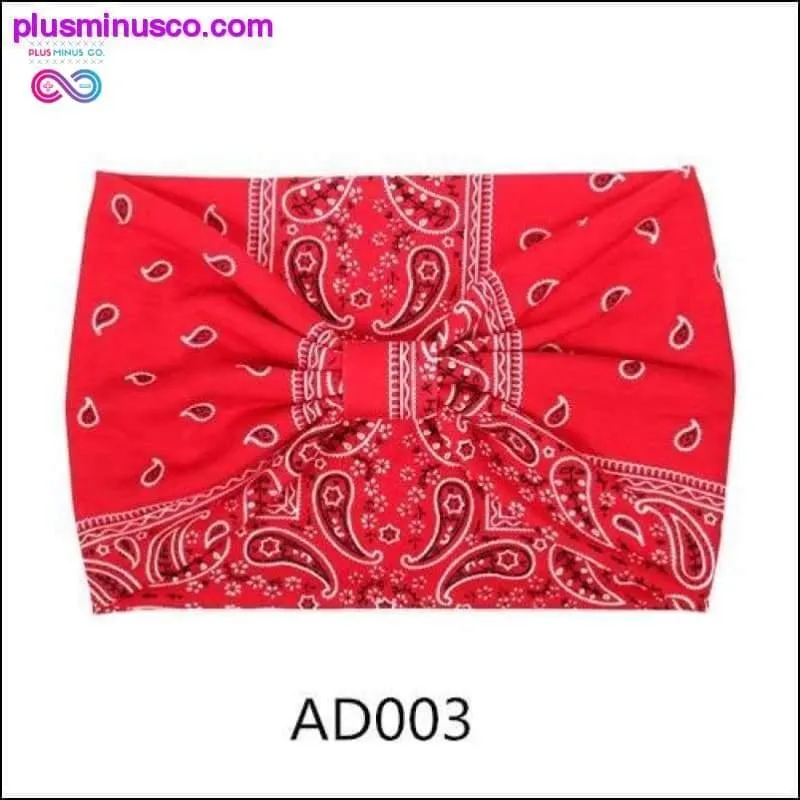 Boho Cotton Headband for Women Cashew Totem Wide Hair Bands
