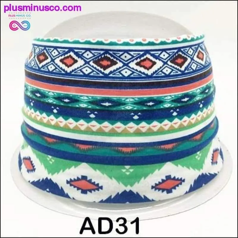 Boho Cotton Headband for Women Cashew Totem Wide Hair Bands
