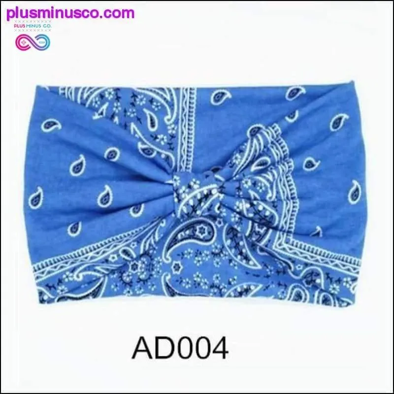 Boho Cotton Headband for Women Cashew Totem Wide Hair Bands