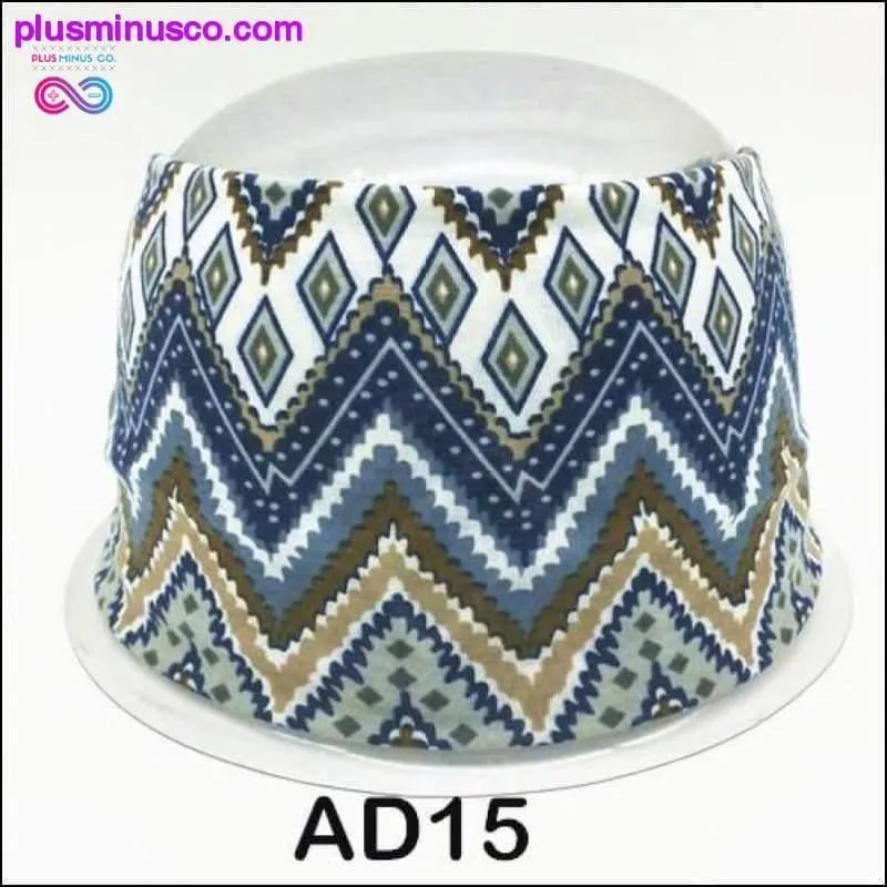Boho Cotton Headband for Women Cashew Totem Wide Hair Bands