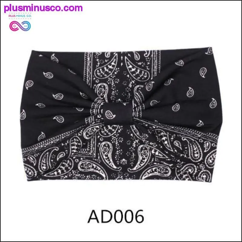 Boho Cotton Headband for Women Cashew Totem Wide Hair Bands